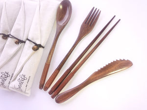 Reusable Wooden Utensil Pack