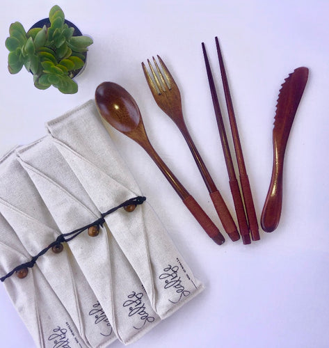 Reusable Wooden Utensil Pack