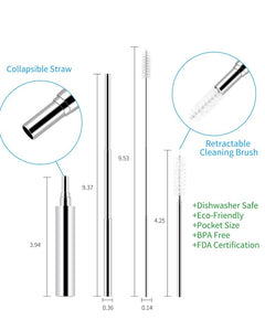 Collapsible Stainless Steel Straws